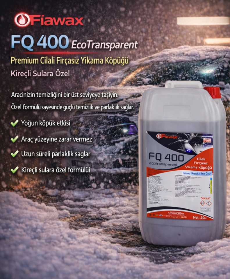 FQ400 Ecotransparent Cilalı Fırçasız Oto Yıkama Köpüğü 20 lt