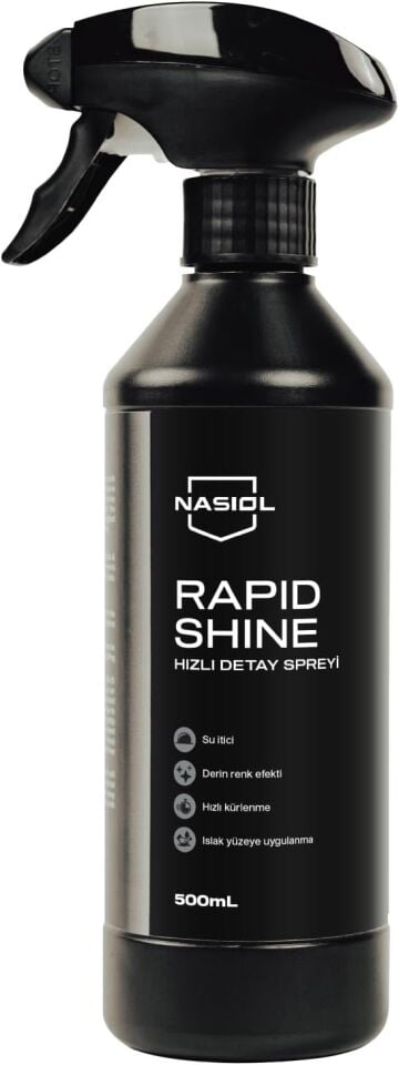 Nasiol Rapidshine Araçlar için Hızlı Nano Detailer Spreyi 500 ml