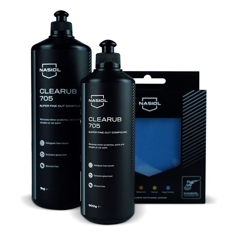 Nasiol Clearub 705 Araç Çizik,Hare Giderici Pasta Cila